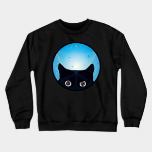 gato viendo las estrellas Crewneck Sweatshirt